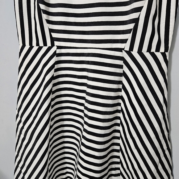 Bec + Bridge Black and White Stripe Fit n Flare Mini Dress - Picture 6 of 12